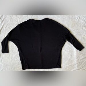 White House Black Market Black V-Neck Sweater Top